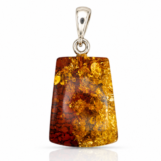Amber Pendant with Sterling Silver