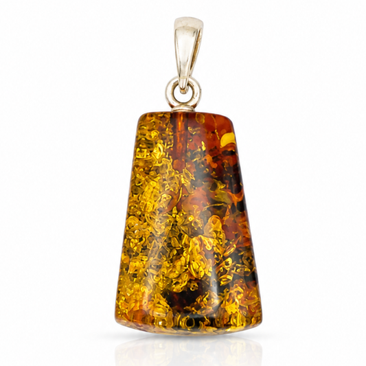 Amber Pendant with Sterling Silver