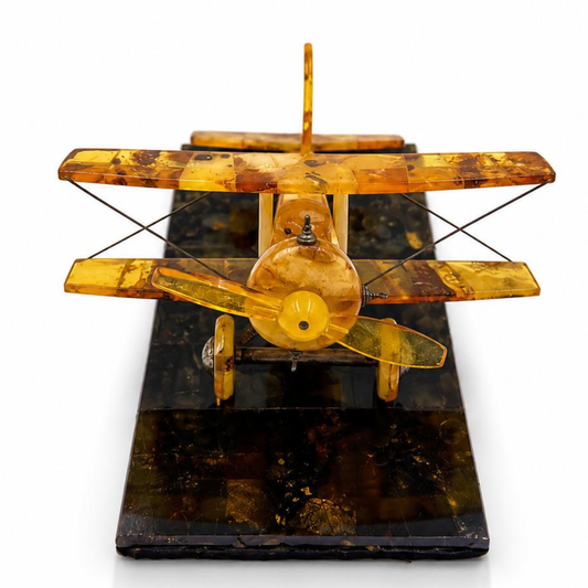 Baltic Amber Airplane Sculpture