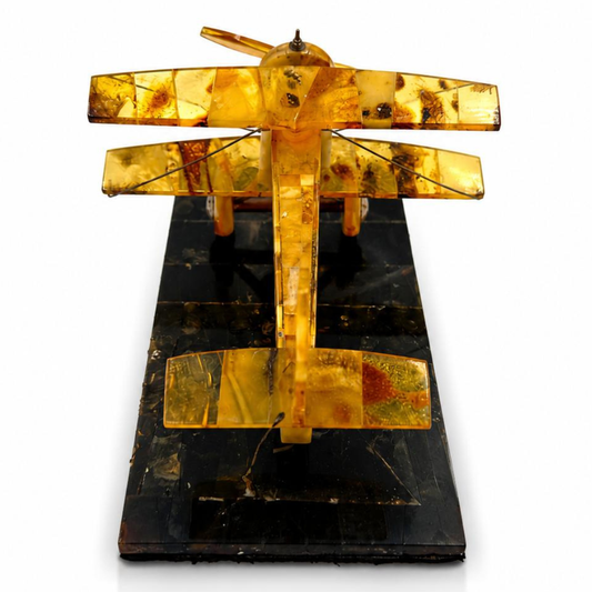 Baltic Amber Airplane Sculpture