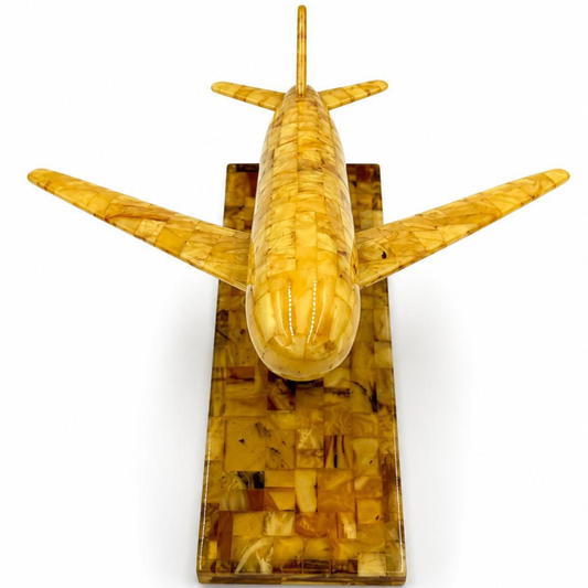 Baltic Amber Airplane Sculpture