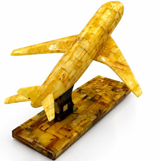 Baltic Amber Airplane Sculpture