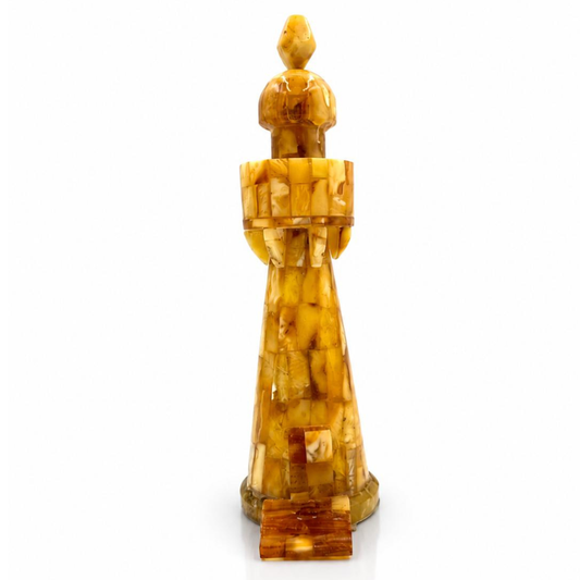 Handmade Baltic Amber Lighthouse Sculpture