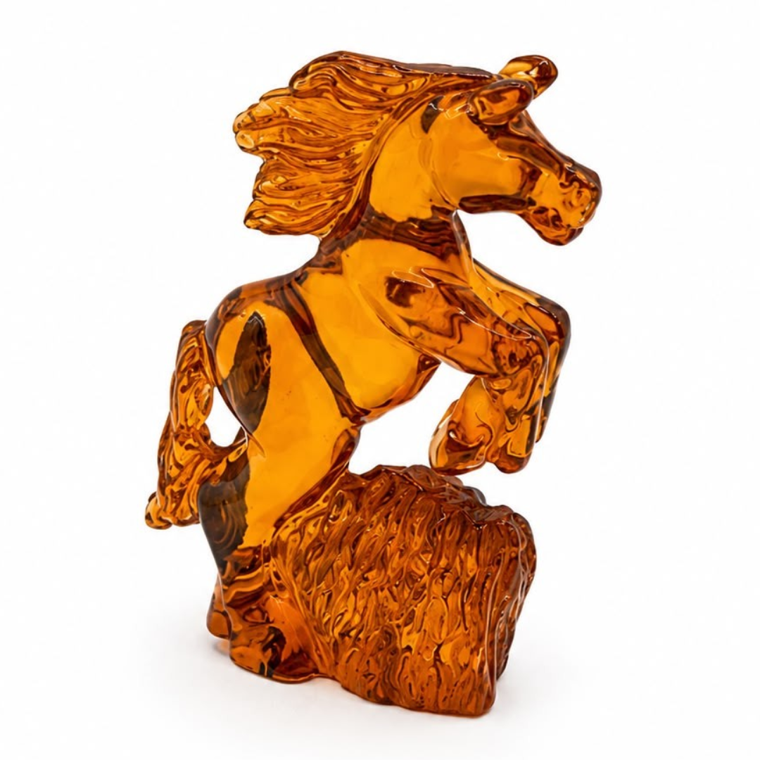 Cognac Baltic amber horse figurine