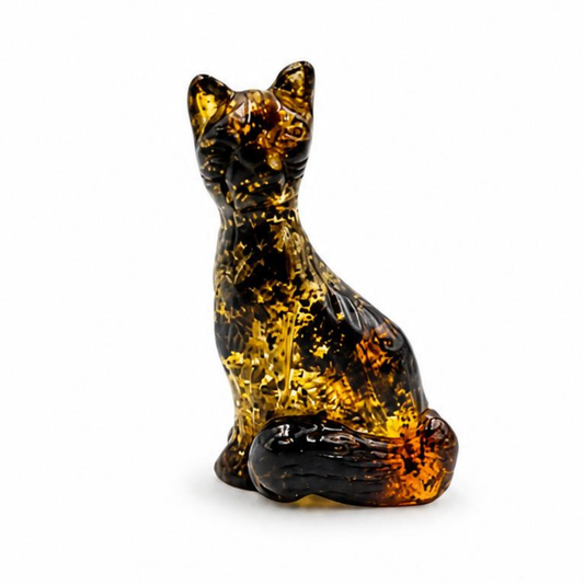 Baltic Amber Cat Figurine