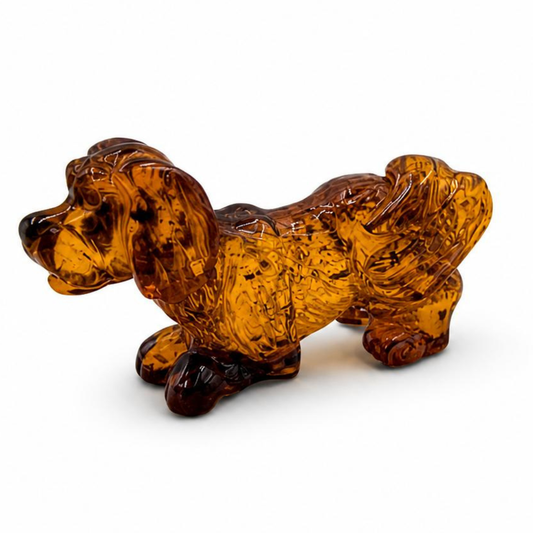 Baltic Amber Dog Figurine