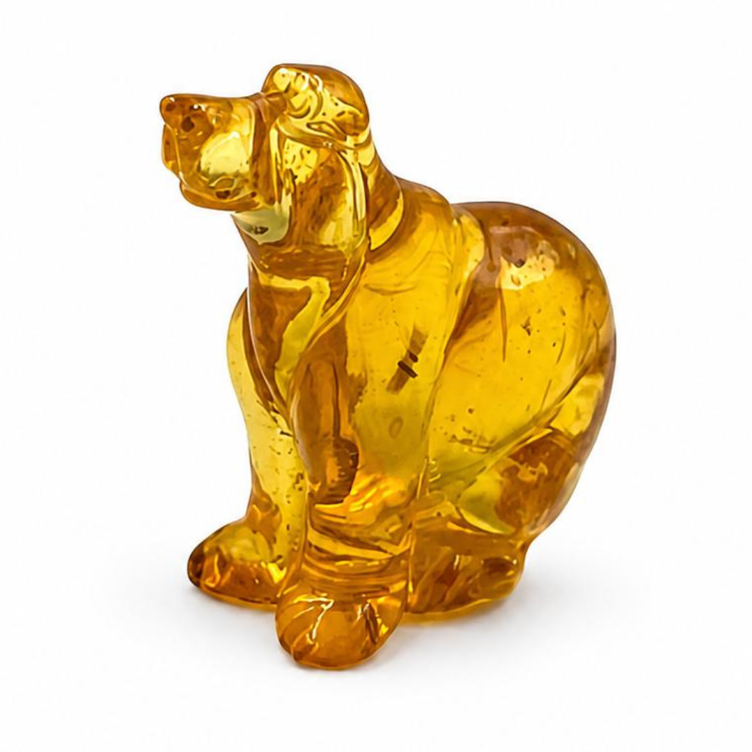 Baltic Amber Dog Figurine