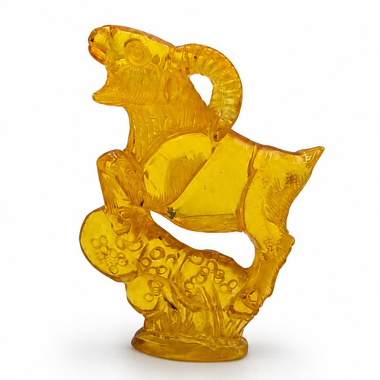 Baltic Amber Goat Figurine