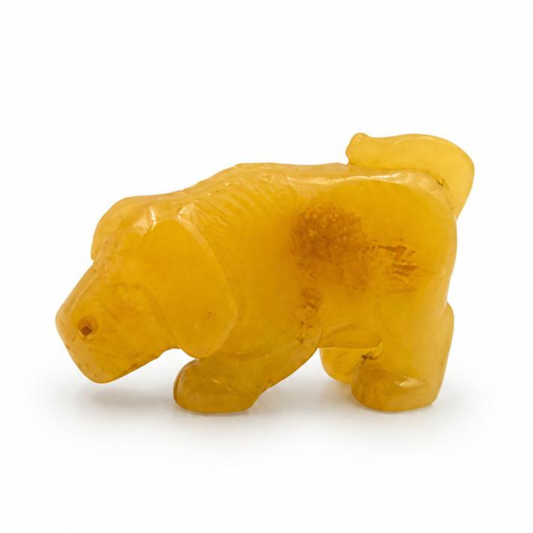 Baltic Amber Dog Figurine