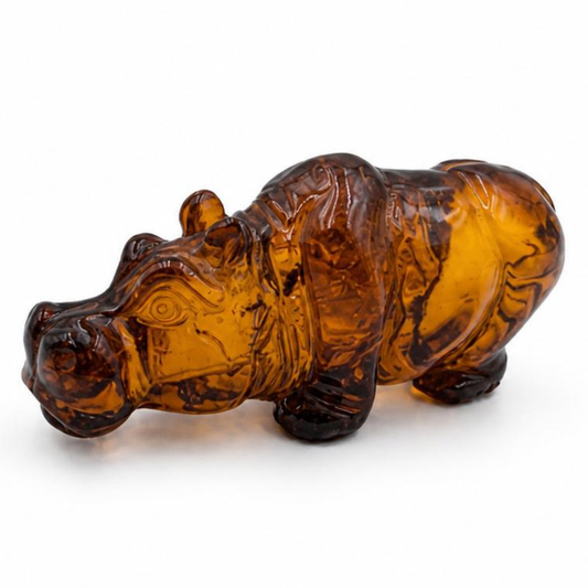 Baltic Amber Hippo Figurine