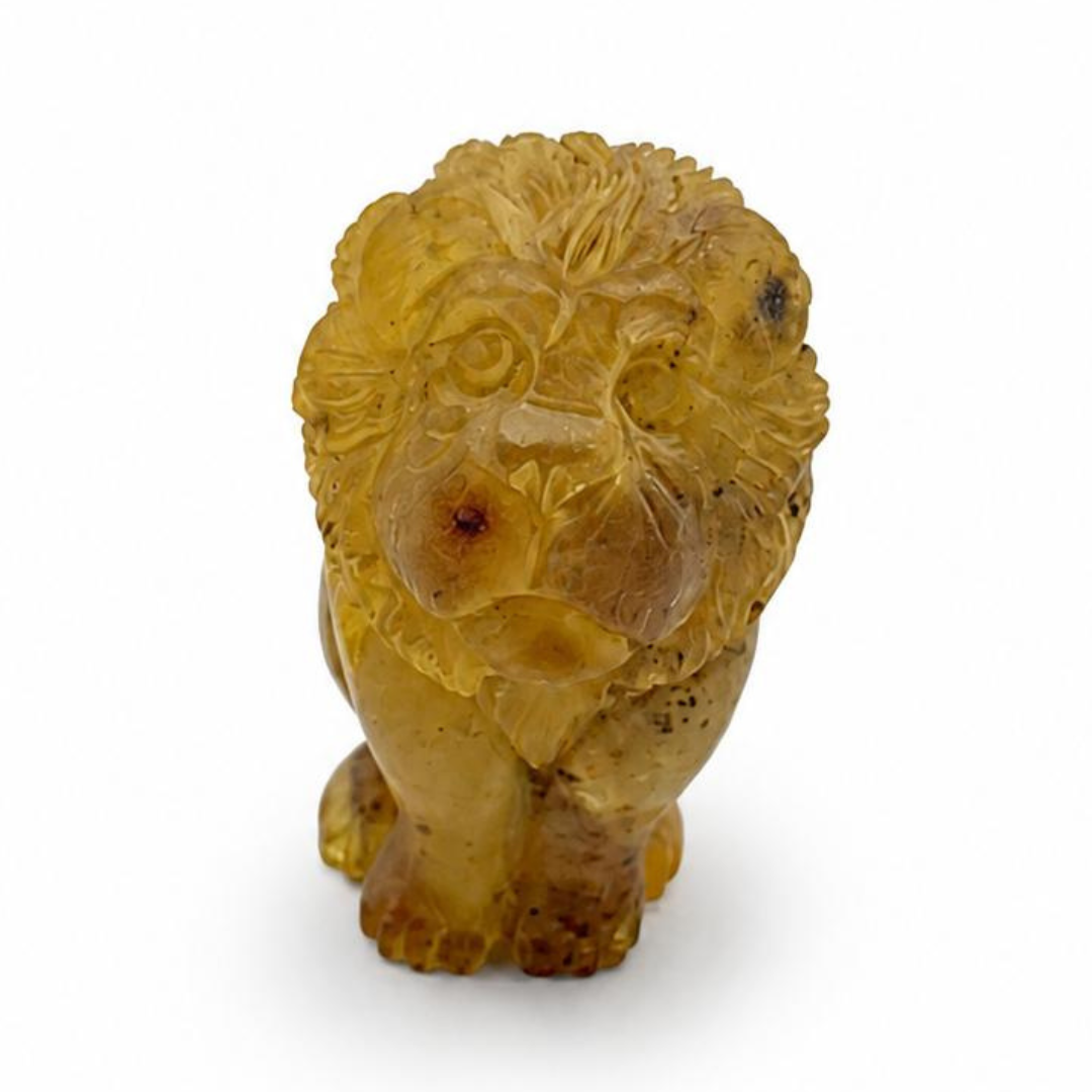 Baltic Amber Lion Figurine
