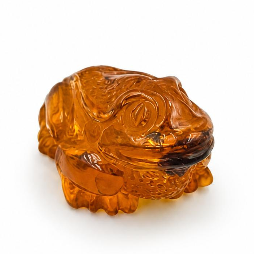 Baltic Amber Frog Figurine