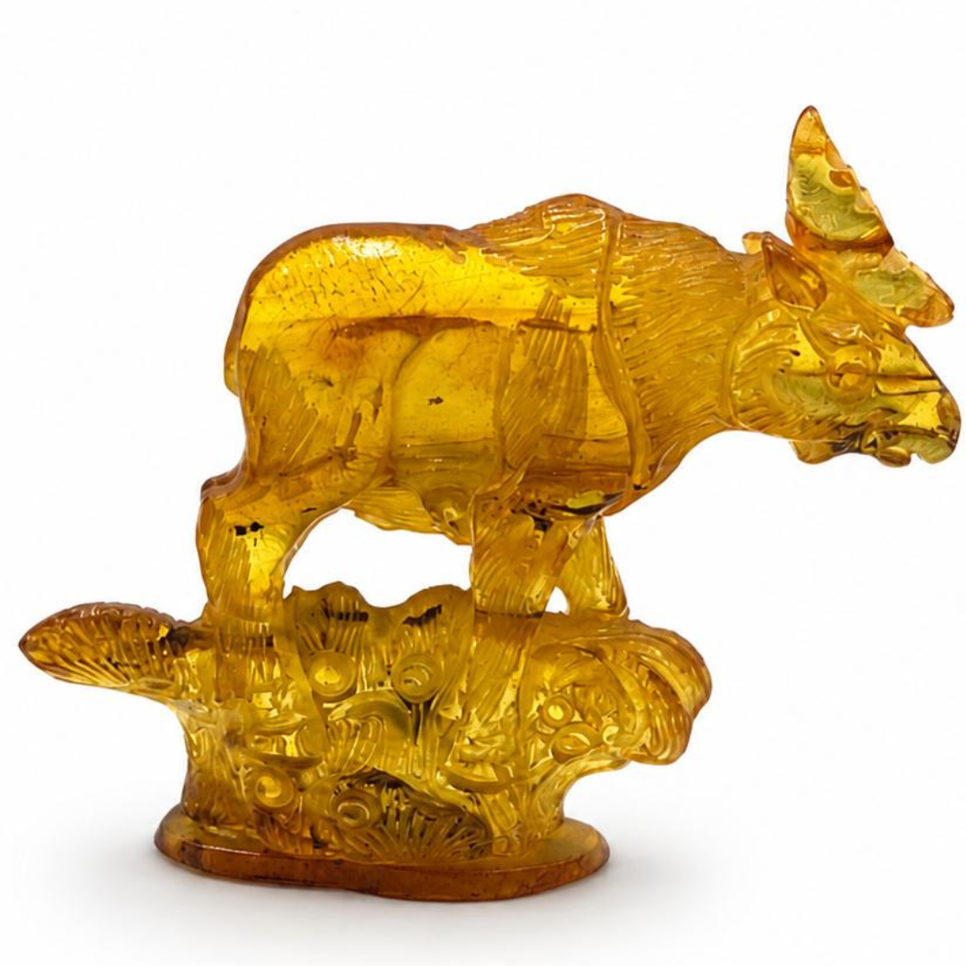 Baltic Amber Deer Figurine