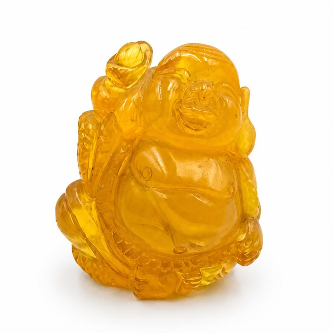 Baltic Amber Buddha Figurine