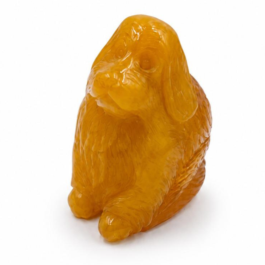 Baltic Amber Dog Figurine