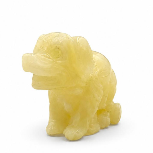 Baltic Amber Dog Figurine