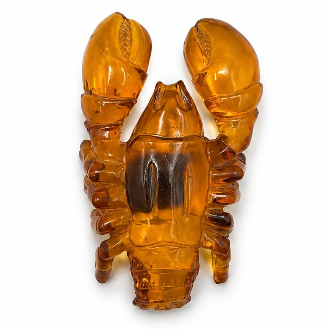 Baltic Amber Crayfish Figurine