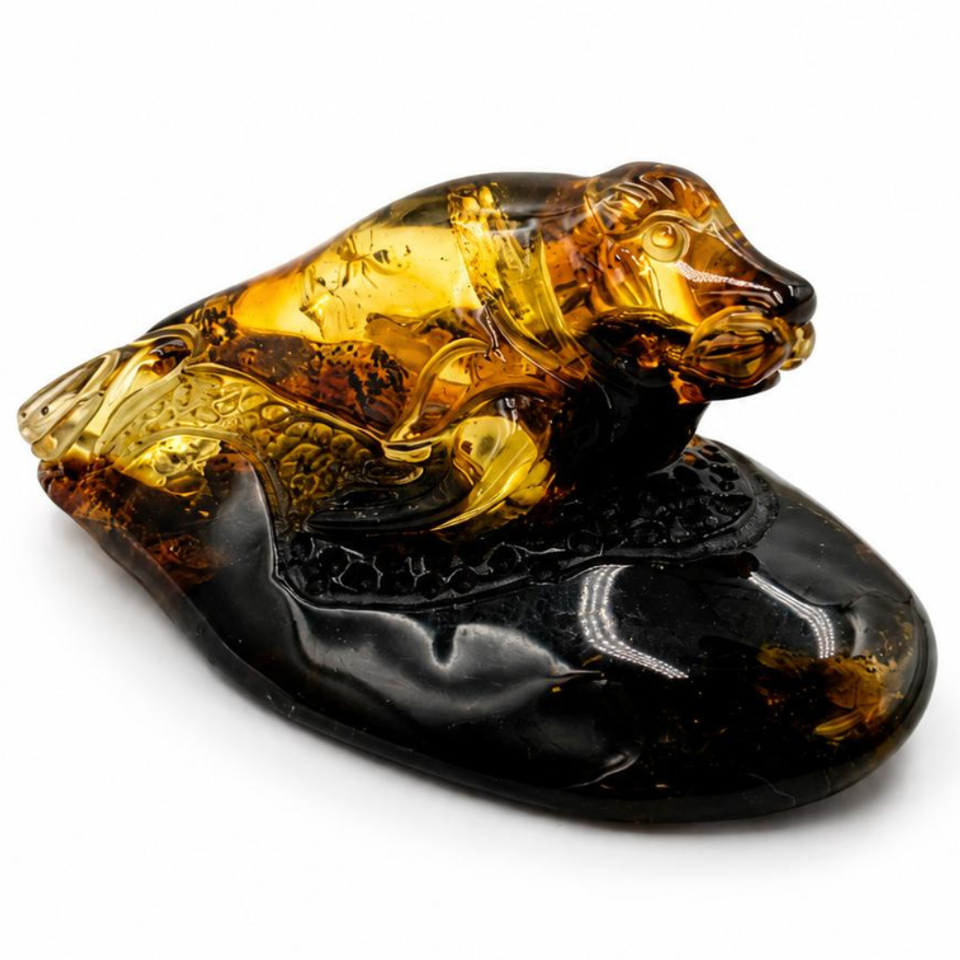 Baltic Amber Seal Figurine