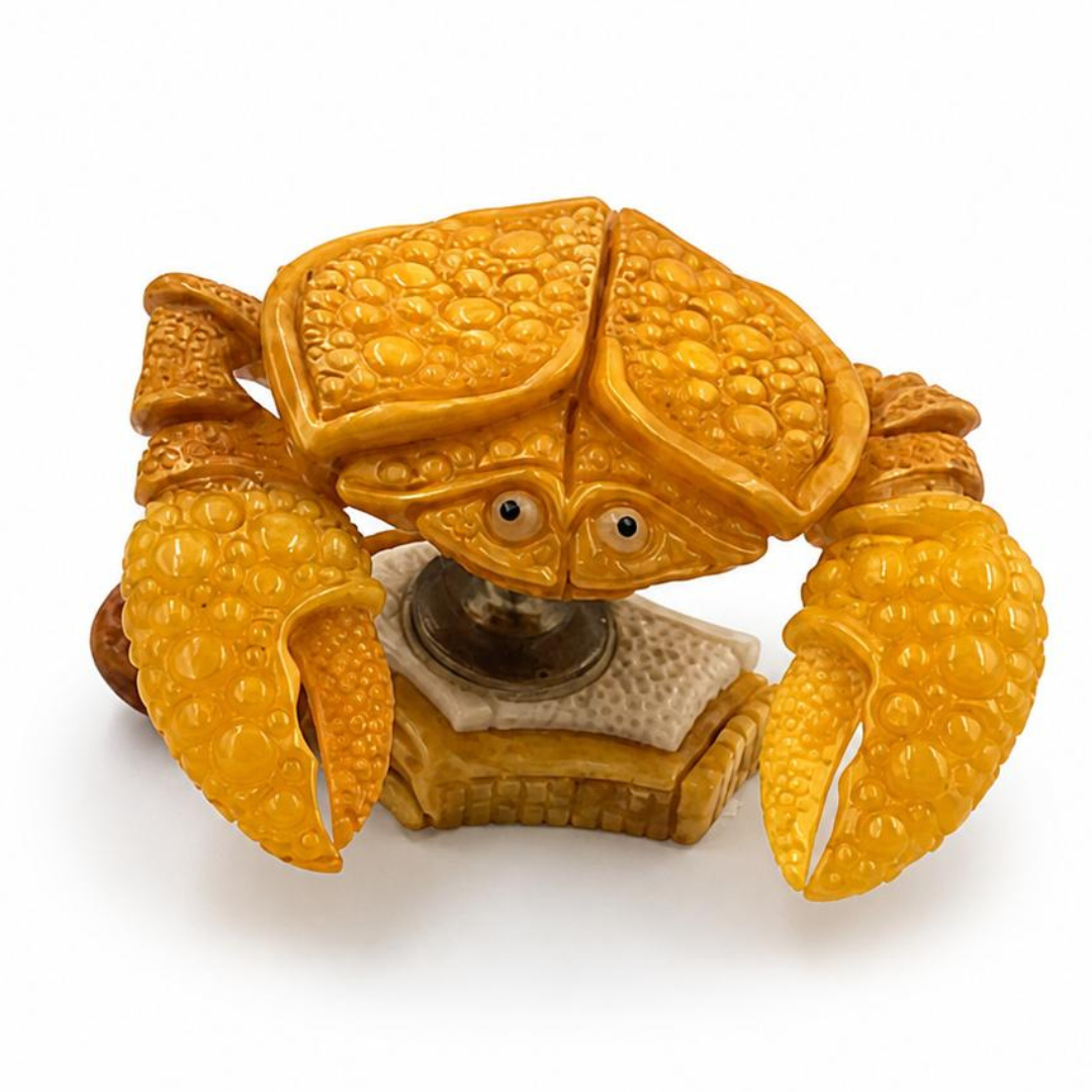 Baltic Amber Crab Figurine