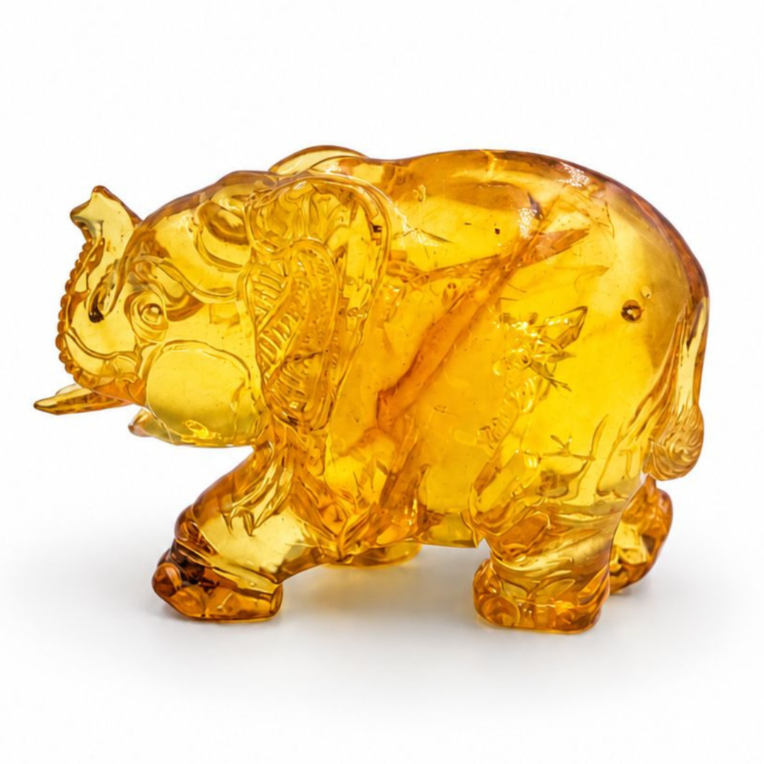 Baltic Amber Elephant Figurine