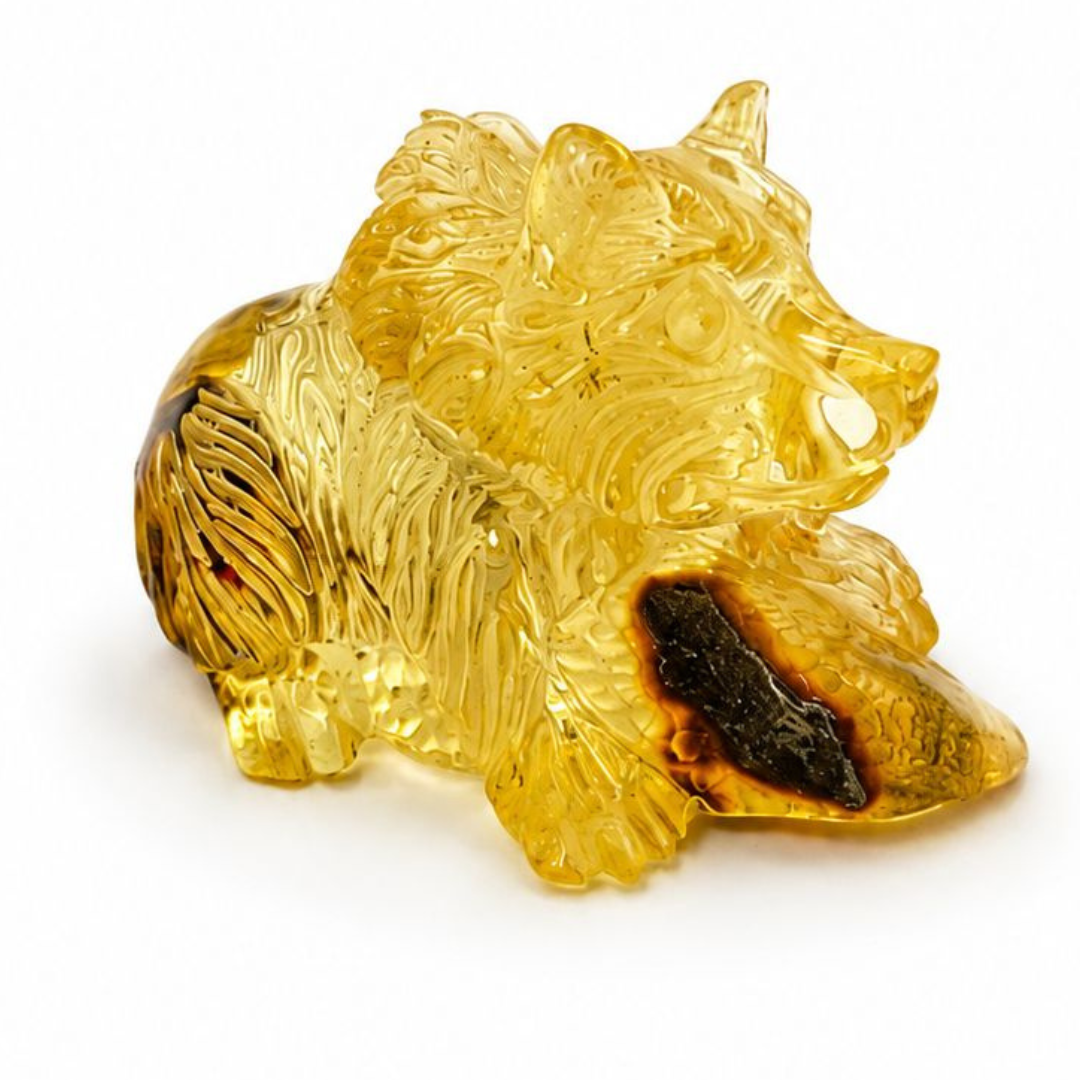 Baltic Amber Bear Figurine