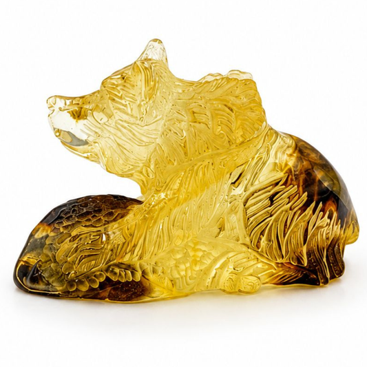 Baltic Amber Bear Figurine