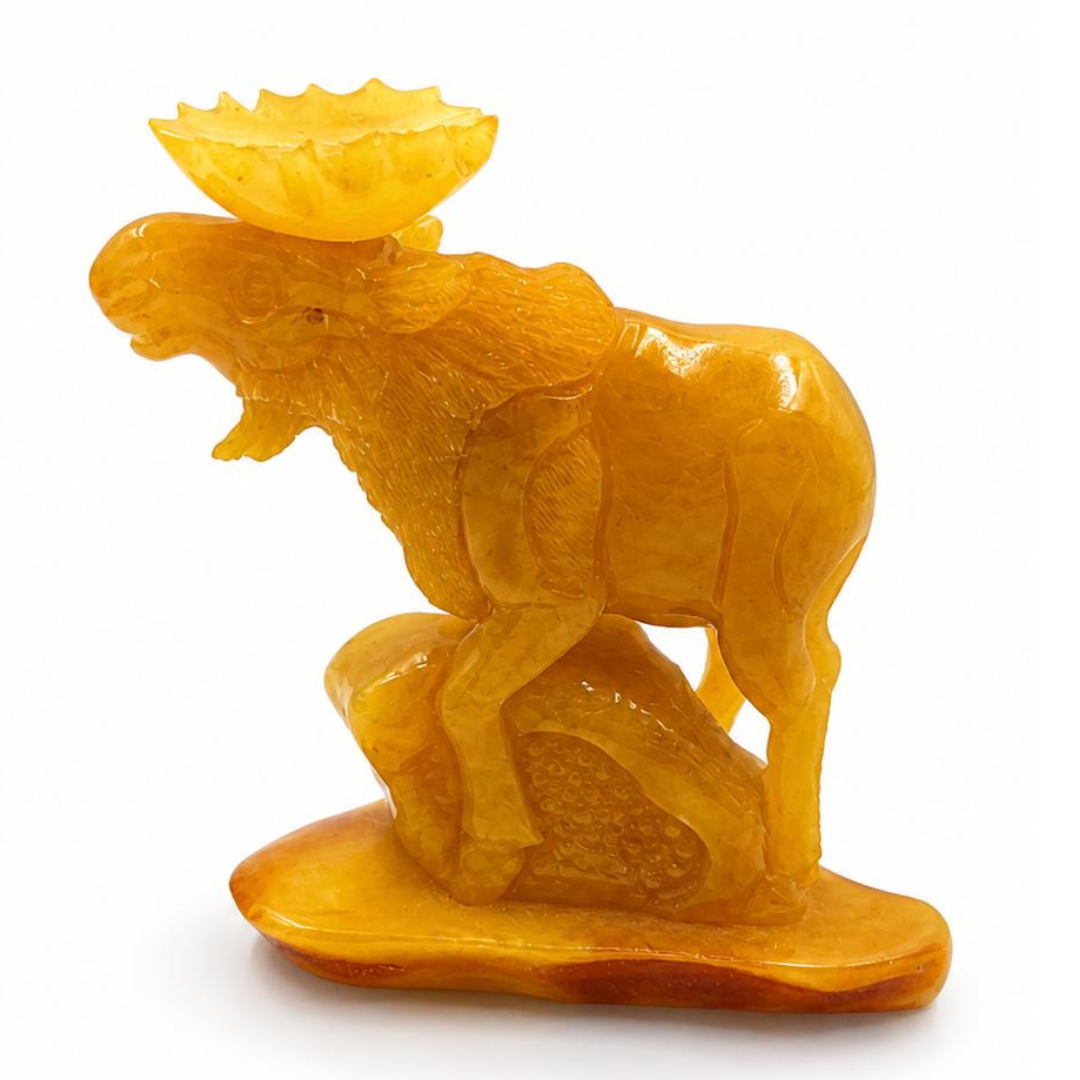 Baltic Amber Deer Figurine