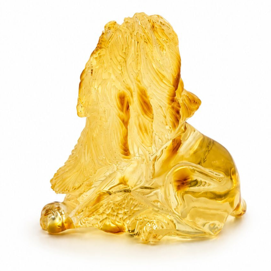 Baltic Amber Lion Figurine