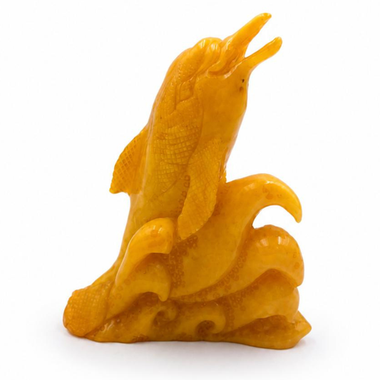 Baltic Amber Dolphin Figurine
