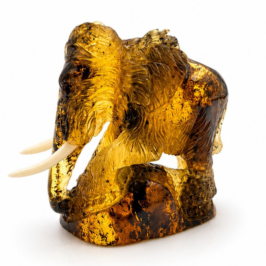 Baltic Amber Mammoth Figurine