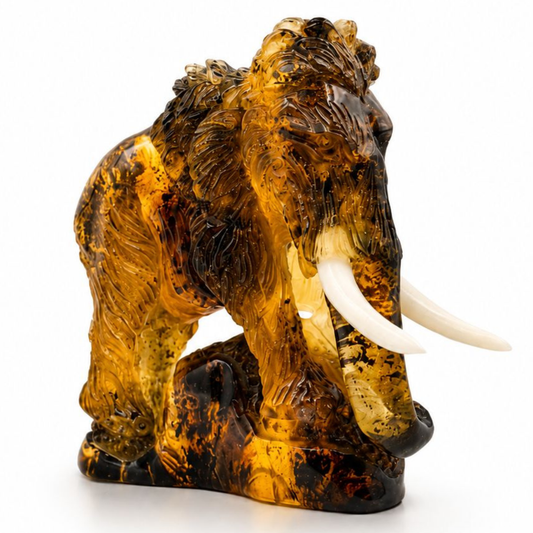 Baltic Amber Mammoth Figurine