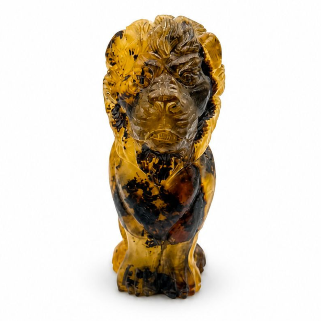 Baltic Amber Lion  Figurine