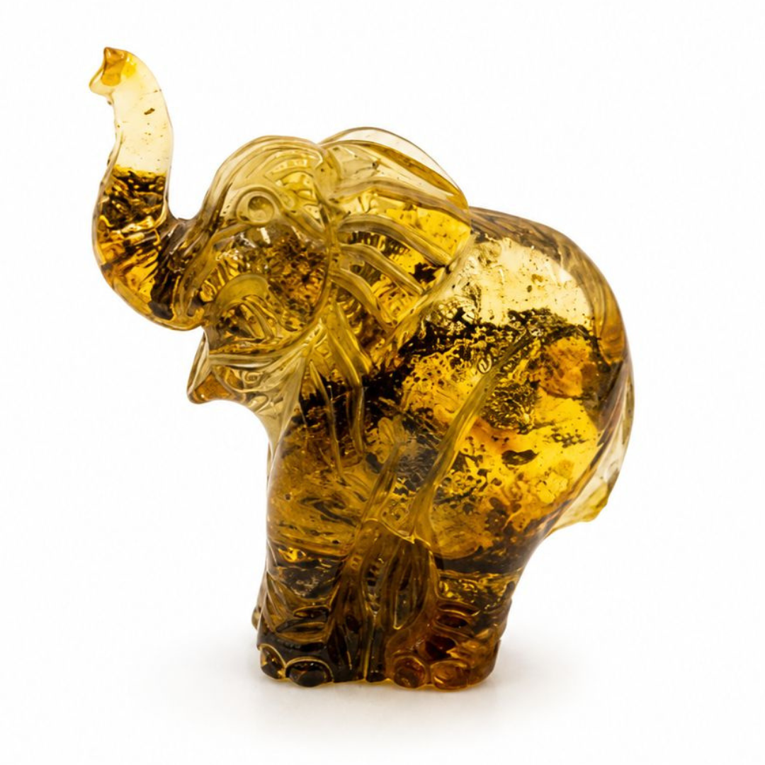 Baltic Amber Elephant Figurine