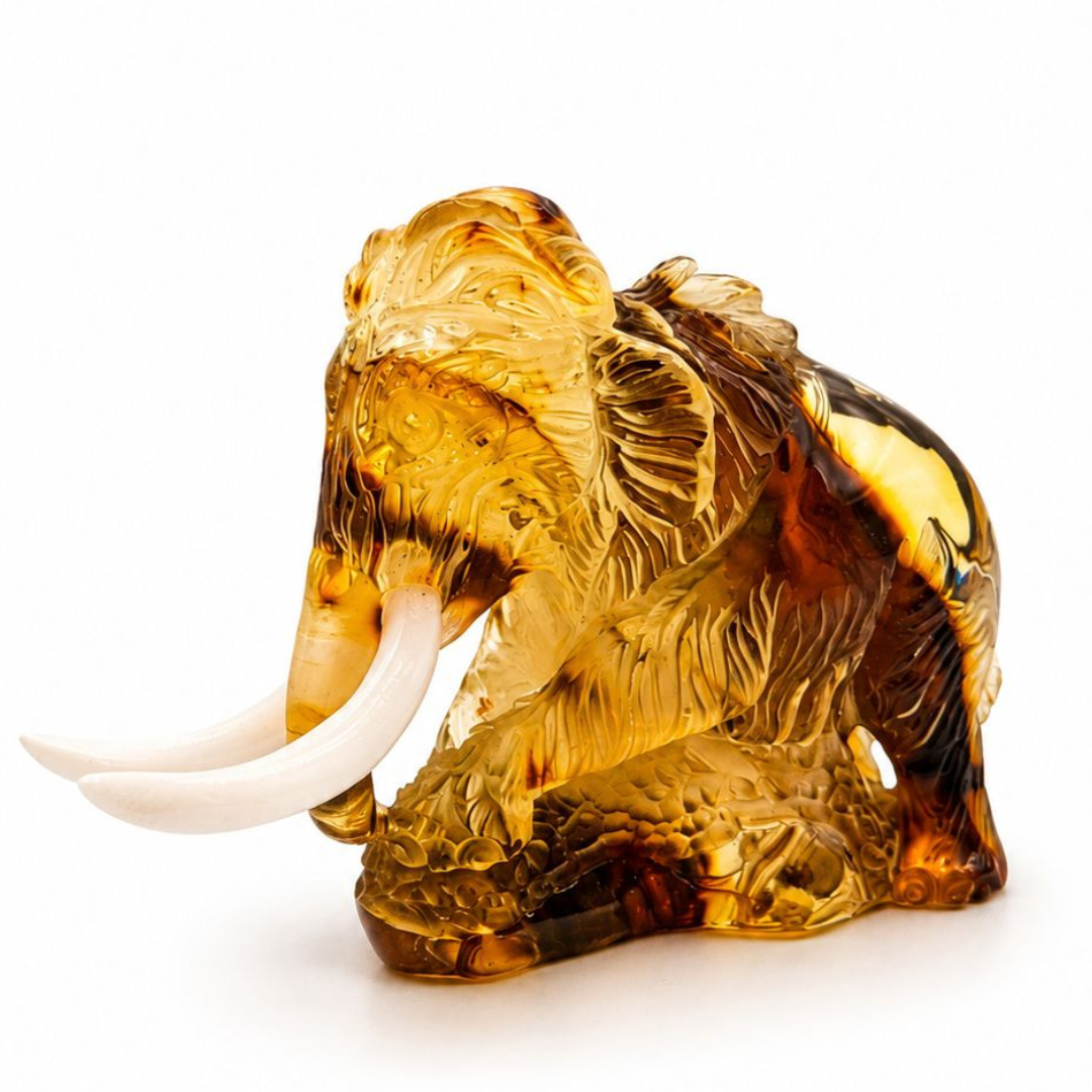 Baltic Amber Mammoth Figurine