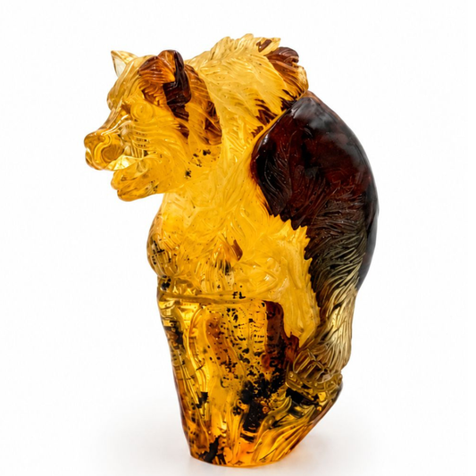 Baltic Amber Bear Figurine