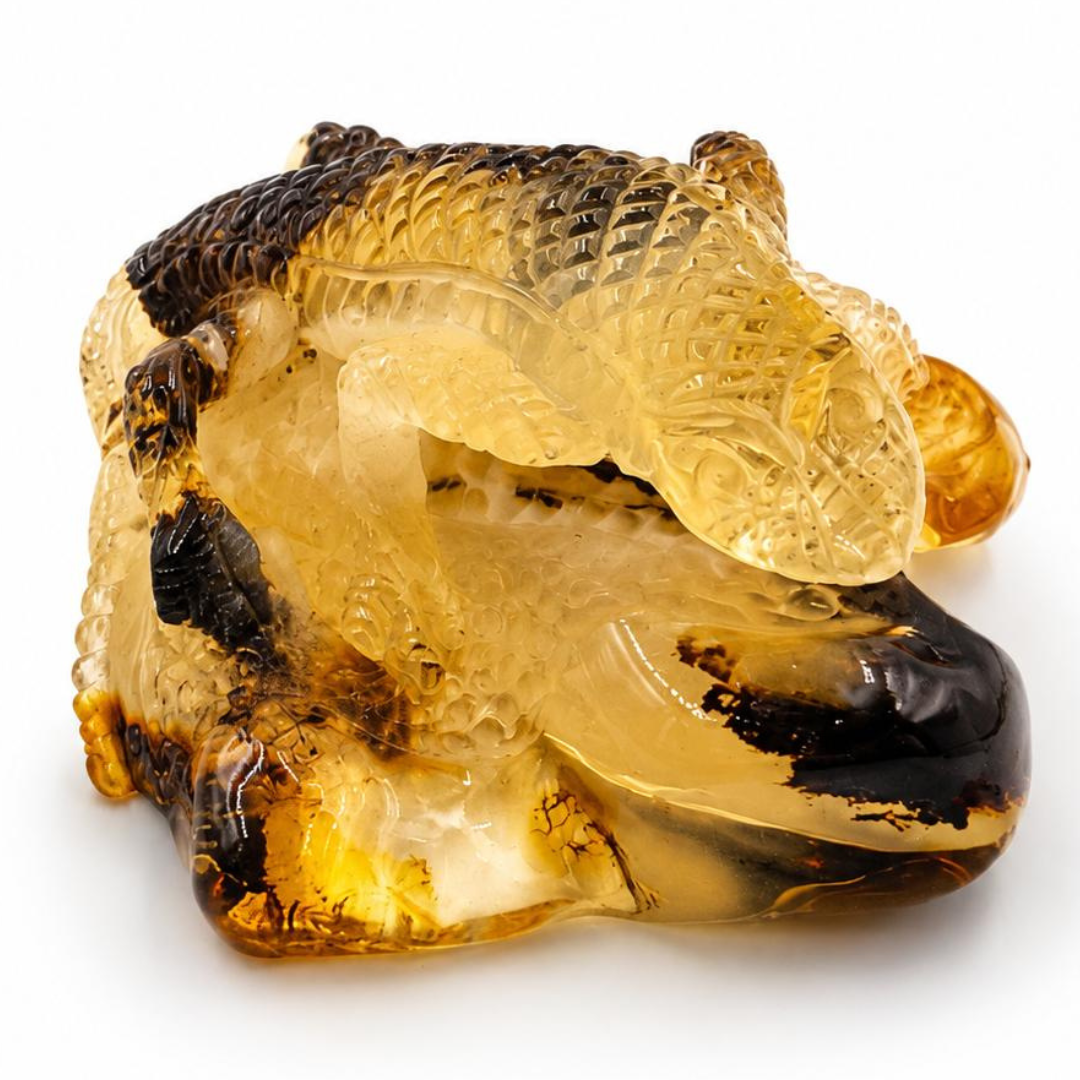 Baltic Amber Lizard Figurine