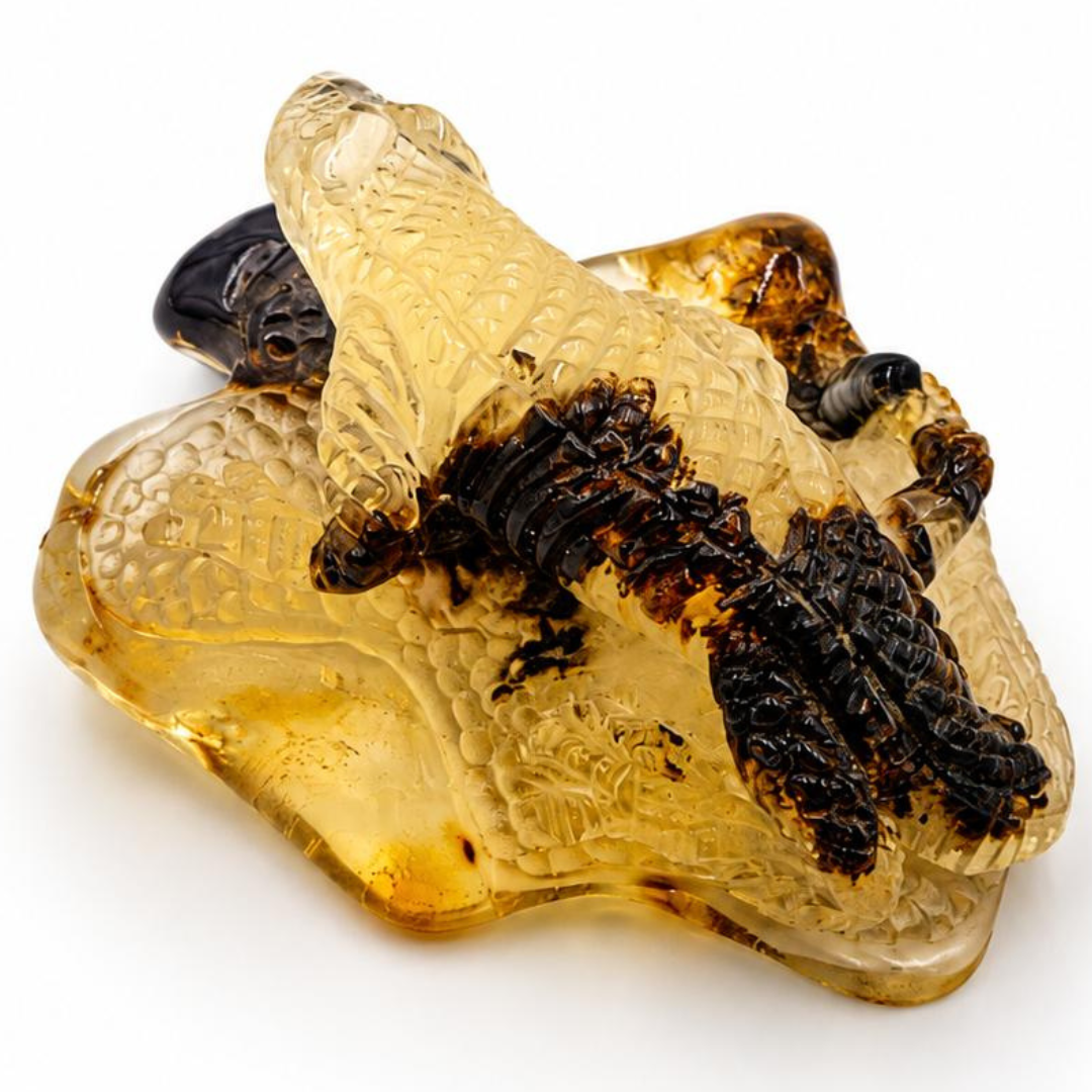 Baltic Amber Lizard Figurine